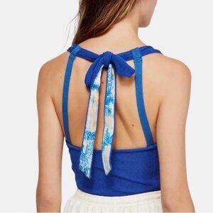 Royal Blue Free People One Call Away Halter Top